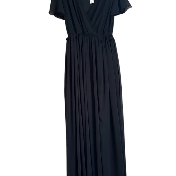 Baltic Born Ramona Black Maxi Dress Faux Wrap NWT Size M - Picture 8 of 9